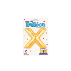 Foil Balloon 40" (101.6cmH) Letter 'X' Gold