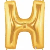 Foil Balloon 40" (101.6cmH) Letter 'H' Gold