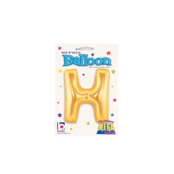 Foil Balloon 40" (101.6cmH) Letter 'H' Gold