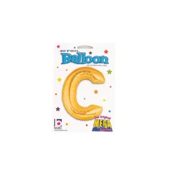 Foil Balloon 40" (101.6cmH) Letter 'C' Gold