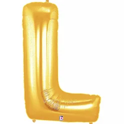 Foil Balloon 40" (101.6cmH) Letter 'L' Gold