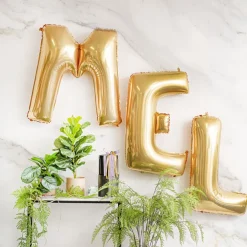 Foil Balloon 40" (101.6cmH) Letter 'L' Gold