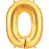 Foil Balloon 40" (101.6cmH) Letter 'O' Gold