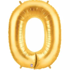 Foil Balloon 40" (101.6cmH) Letter 'O' Gold