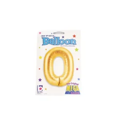 Foil Balloon 40" (101.6cmH) Letter 'O' Gold