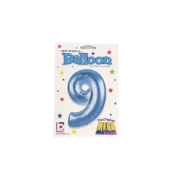 Foil Balloon 40" (101.6cmH) Number '9' Blue