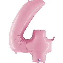 Foil Balloon 40" (101.6cmH) Number '4' Pastel Pink