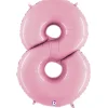 Foil Balloon 40" (101.6cmH) Number '8' Pastel Pink