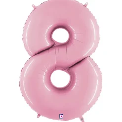 Foil Balloon 40" (101.6cmH) Number '8' Pastel Pink