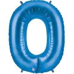 Foil Balloon 40" (101.6cmH) Number '0' Blue