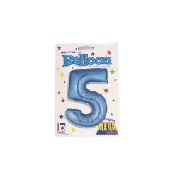 Foil Balloon 40" (101.6cmH) Number '5' Blue