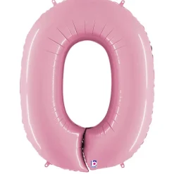 Foil Balloon 40" (101.6cmH) Number '0' Pastel Pink