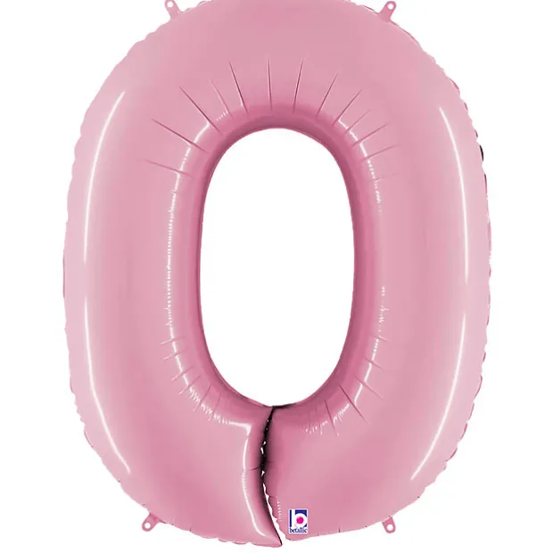 Foil Balloon 40" (101.6cmH) Number '0' Pastel Pink