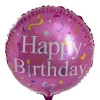 Foil Balloon 18" Happy Birthday Confetti Pink (45cmD)