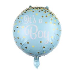 Foil Balloon 18" It's a Boy Confetti Baby Blue (45cmD)