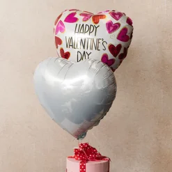 Foil Balloon 18" Pack 5 Heart Shape Pearl White (45cmx51cm)