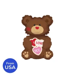 Foil Balloon I Love You Cookie Bear (7.75"Wx12"H)