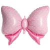 Foil Balloon Polka Dot Bow (80cmx50cmH) Pink