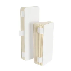 Foldable Paper Round Plinth Set2 Buttercream (30x30cmH&40cmH