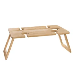 Folding Outdoor Portable Wooden Wine Table (55x35x23cmH)
