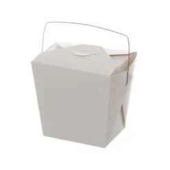 Food Pail Wire Handle 900gm Takeaway White (89x69x110mmH)