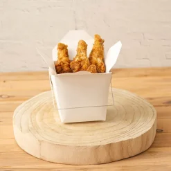 Food Pail Wire Handle 900gm Takeaway White (89x69x110mmH)