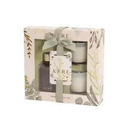 Fragrance Candle & Diffuser Gift Set Vanilla & Peach Blossom