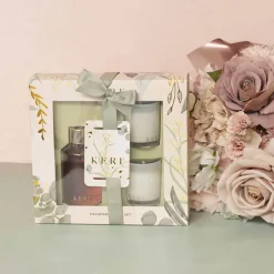 Fragrance Candle & Diffuser Gift Set Vanilla & Peach Blossom
