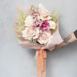 Frosted Cello 50mic Designer Stripes Pink Pk100 (50x70cm)