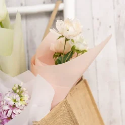 Frosted Cello 50mic Wrap Satin Lotus Pink Pk100 (60x60cm)