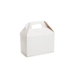 Gable Box Flat packed Medium White (21.5x12x14Hcm)