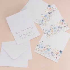 Gallery Gift Card & Envelope Flowers Blue Pk25 (10x6.5cmH)