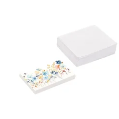 Gallery Gift Card & Envelope Flowers Blue Pk25 (10x6.5cmH)