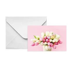 Gallery Gift Card & Envelope Tulip Bunch Pk25 (10x6.5cmH)