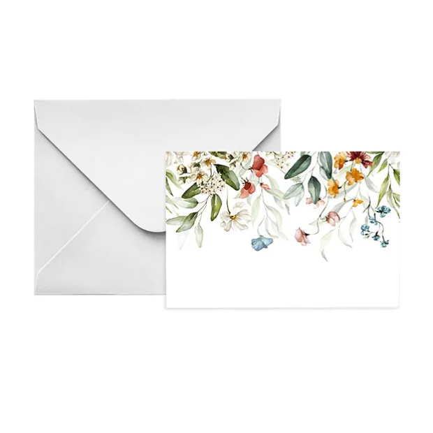 Gallery Gift Card & Envelope Spring Flowers Pk25 (10x6.5cmH)