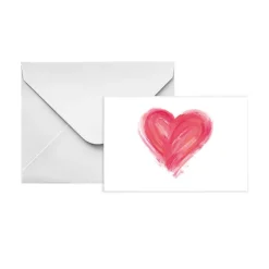 Gallery Gift Card & Envelope Painted Heart Pk25 (10x6.5cmH)
