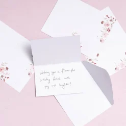 Gallery Gift Card & Envelope Flower Border Pk25 (10x6.5cmH)