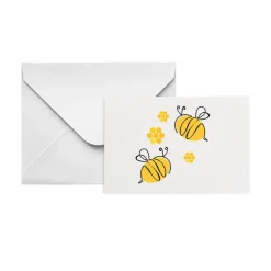 Gallery Gift Card & Envelope Bees Honeycomb Pk25 (10x6.5cmH)