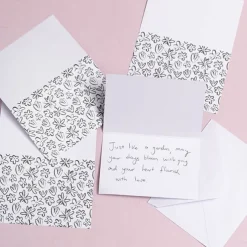 Gallery Gift Card & Envelope Flower Print Pk25 (10x6.5cmH)