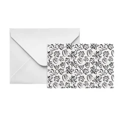 Gallery Gift Card & Envelope Flower Print Pk25 (10x6.5cmH)
