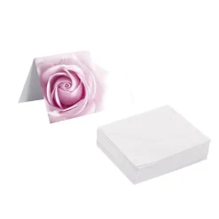 Gallery Gift Card & Envelope Pink Rose Pk25 (10x6.5cmH)