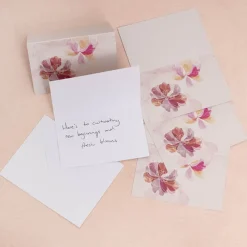 Gallery Gift Card & Envelope Flowers in Pink Pk25(10x6.5cmH)