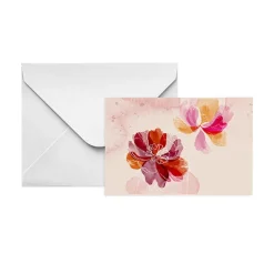 Gallery Gift Card & Envelope Flowers in Pink Pk25(10x6.5cmH)