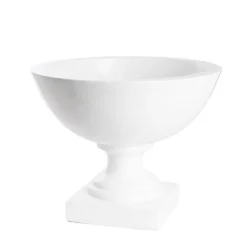 Garden Fibreglass Urn Gloss White (41cmDx32.5cmH)