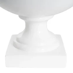 Garden Fibreglass Urn Gloss White (41cmDx32.5cmH)