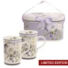 Garden Rose 2 Piece Mug Gift Set Soft Purple (18.6x9x11.3cm)