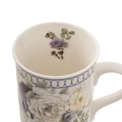 Garden Rose 2 Piece Mug Gift Set Soft Purple (18.6x9x11.3cm)