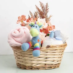 Gerry Giraffe Bright Stripes Aqua Blue (20cmST)