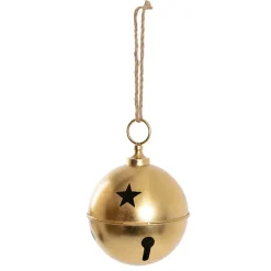 Giant Hanging Christmas Star Bells Gold (21x34.5cmH)