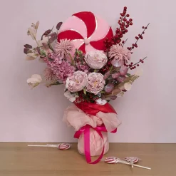 Giant Lollipop Pick Pink & Red (26cmDx60cmH)